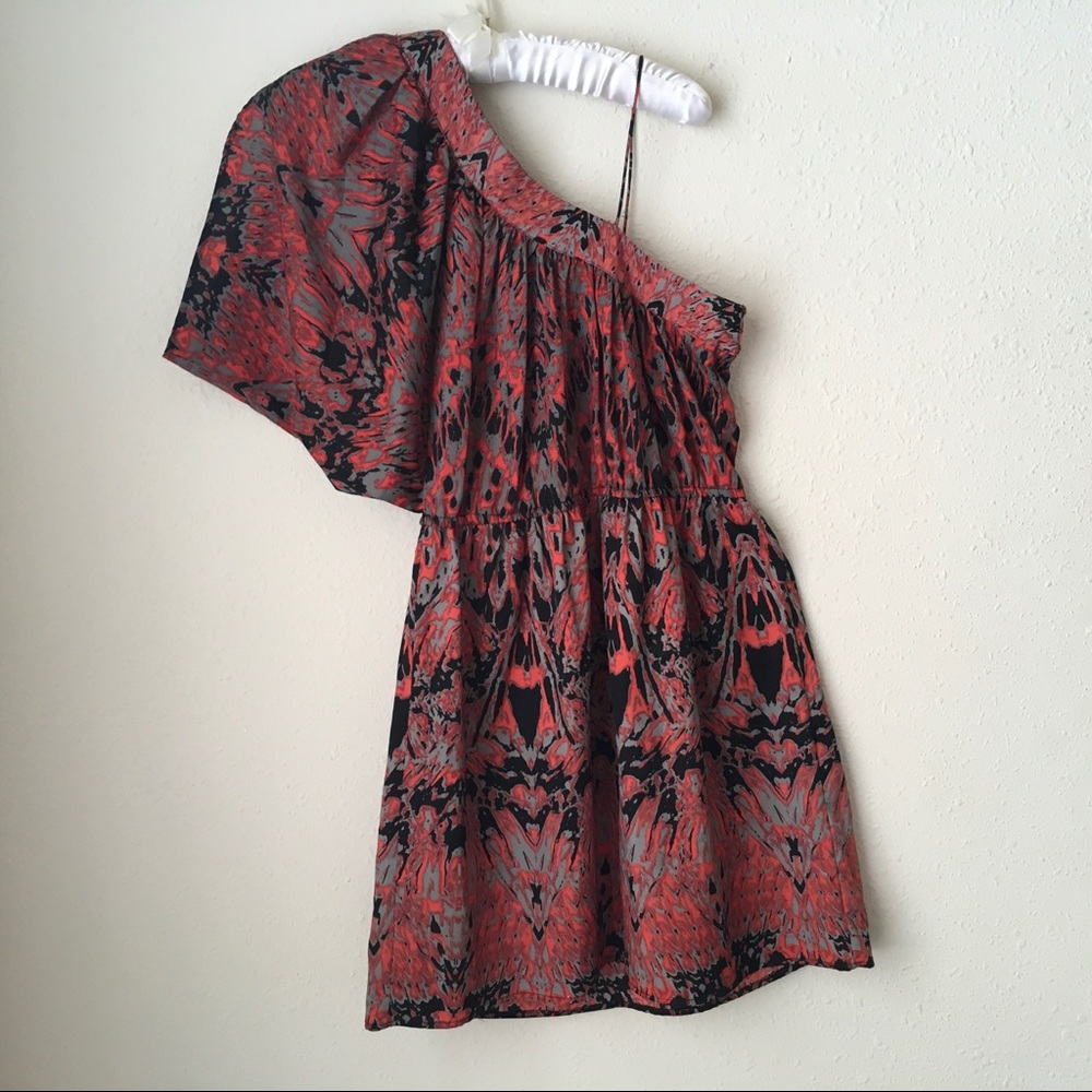 New Angie one shoulder dress sz S soft cinched - Picture 7 of 8